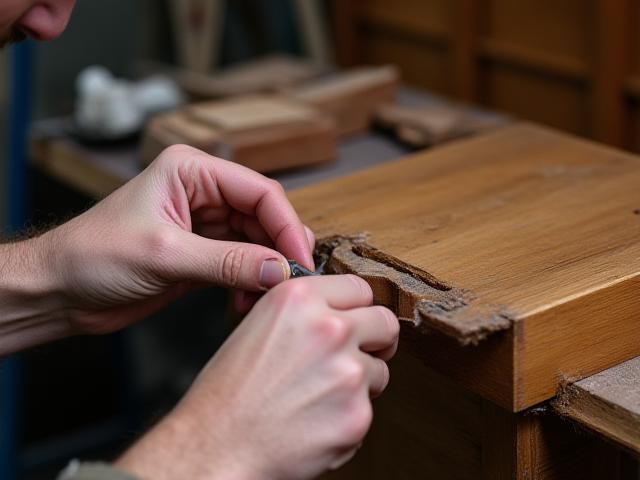 Alte Holzmöbel werden restauriert und zu neuem Glanz verholfen